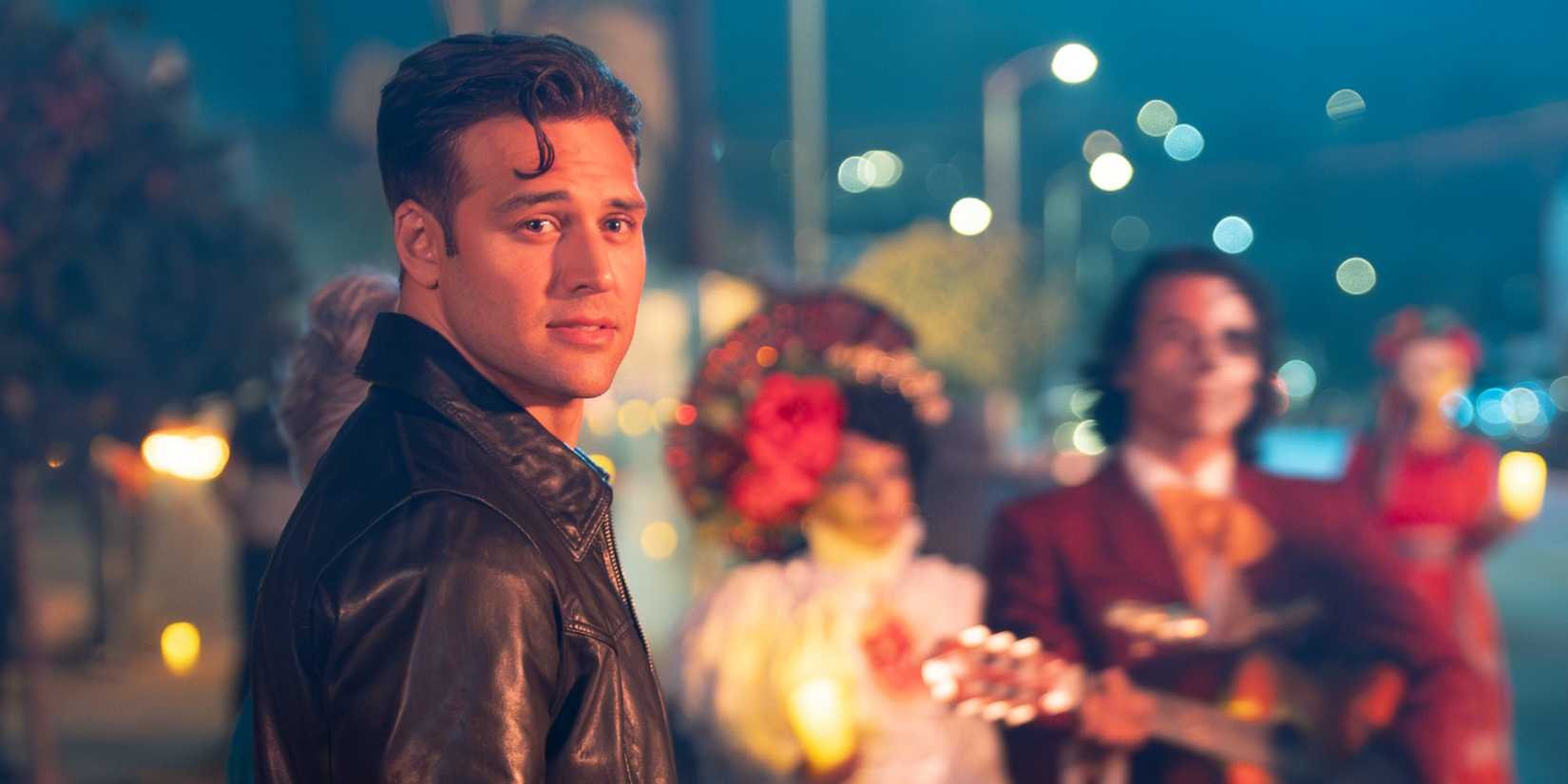 Ryan Guzman as Eddie Diaz at the Día de Muertos parade in 9-1-1 Season 9