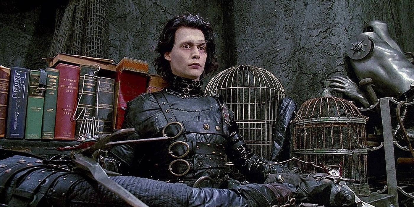 edward-scissorhands-repairs-self Tim Burton's Sci-Fi Fantasy Masterpiece Is Officially a Halloween Streaming Hit