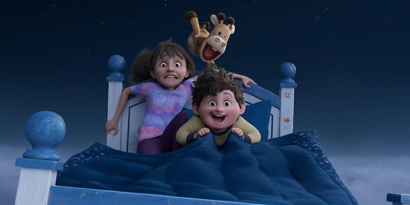 Stevie (Jolie Hoang-Rappaport), Elliot (Elias Janssen), and Baloney Tony (Craig Robinson) in 'In Your Dreams'