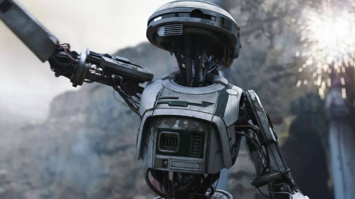 The scrappy Star Wars Droid L3-37 in Solo: A Star Wars Story.