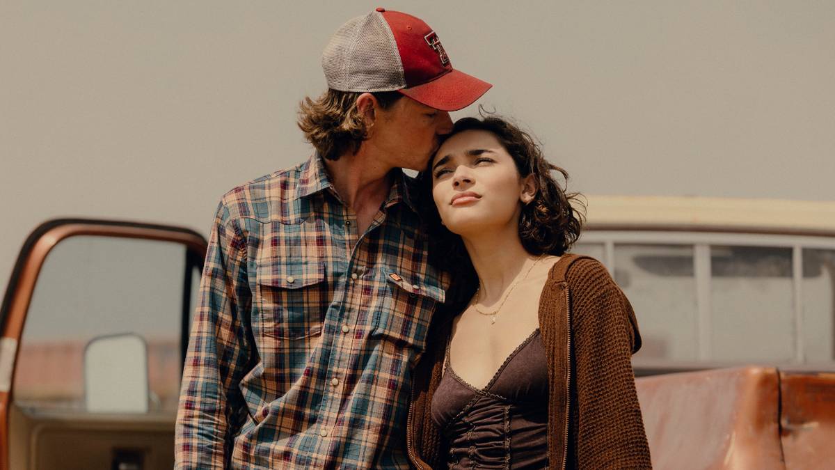 Jacob Lofland as Cooper and Paulina Chavez as Ariana in Landman Season 2