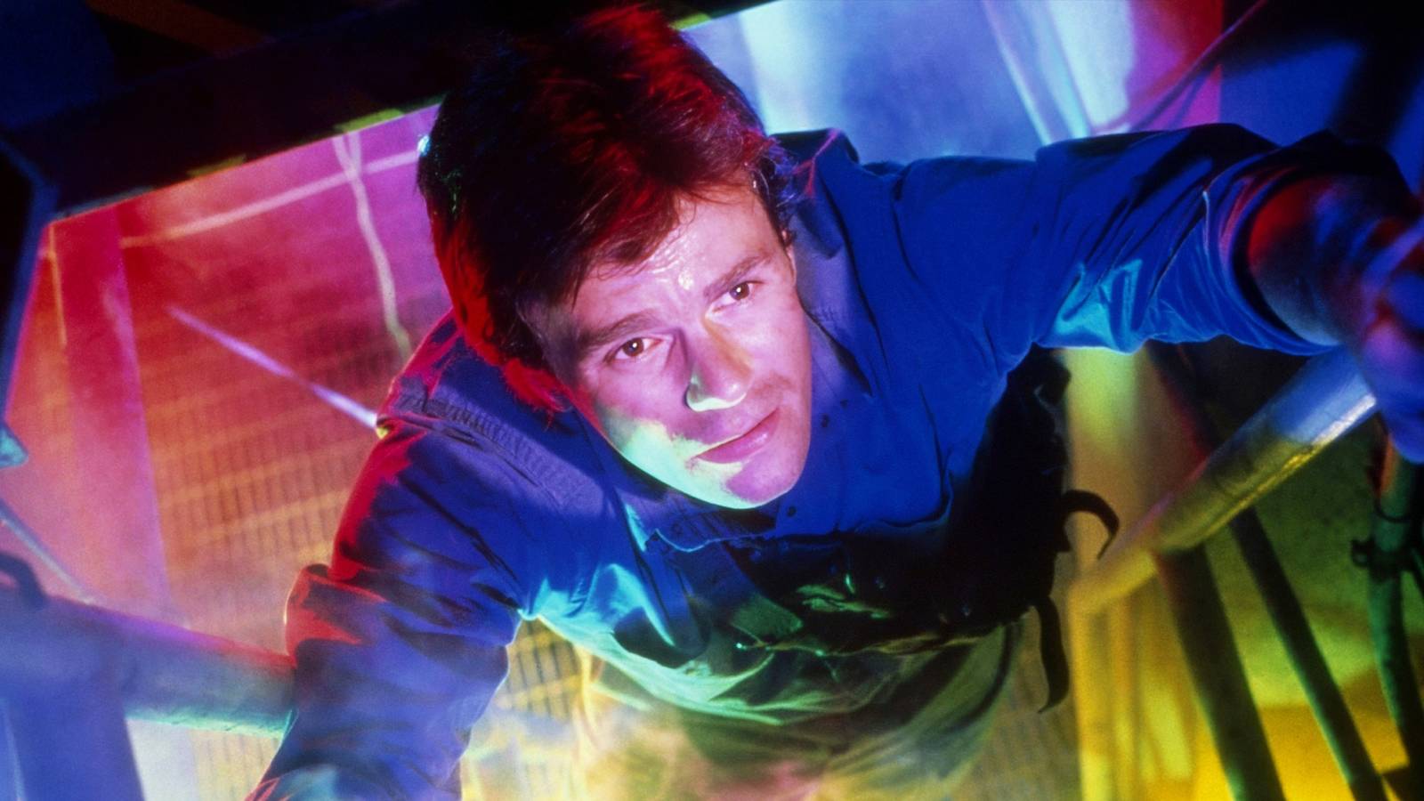 Richard Dean Anderson shrouded in colors in MacGyver
