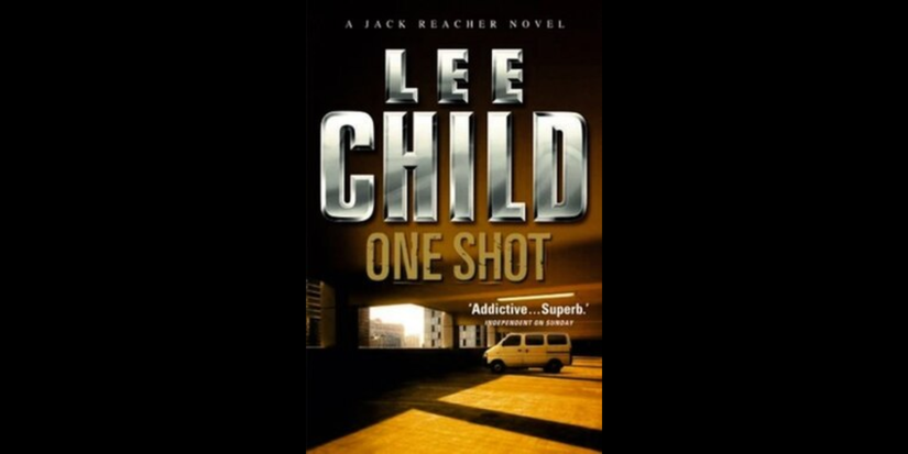 The book cover for One Shot by Lee Child with a van in a parking garage.