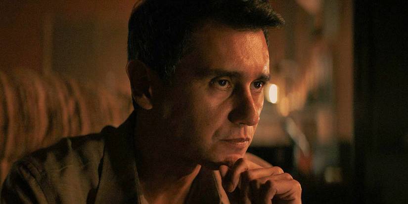 Carlos Manuel Vesga looks contemplative in Apple TV's Pluribus.