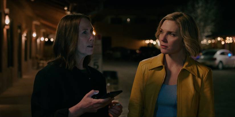 Rhea Seehorn and Miriam Shor in Pluribus Episode 1