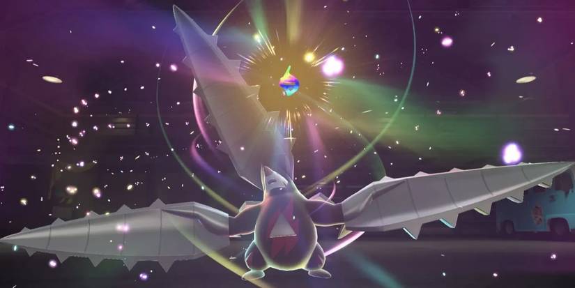 Mega Excadrill dengan anggota tubuhnya terbentang lebar