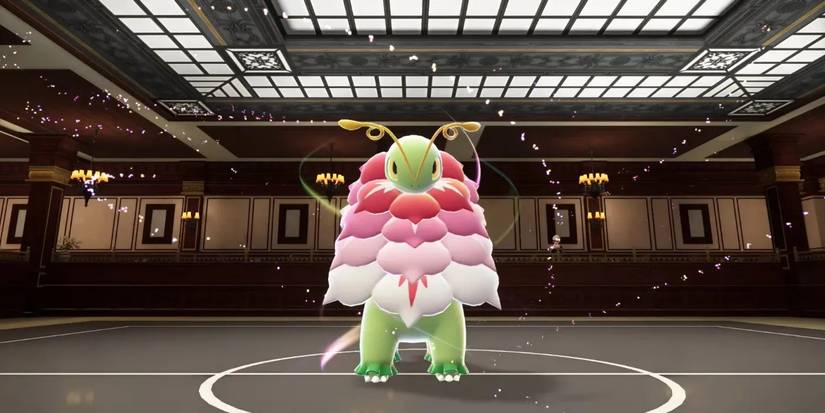 Mega Meganium standing in an arena