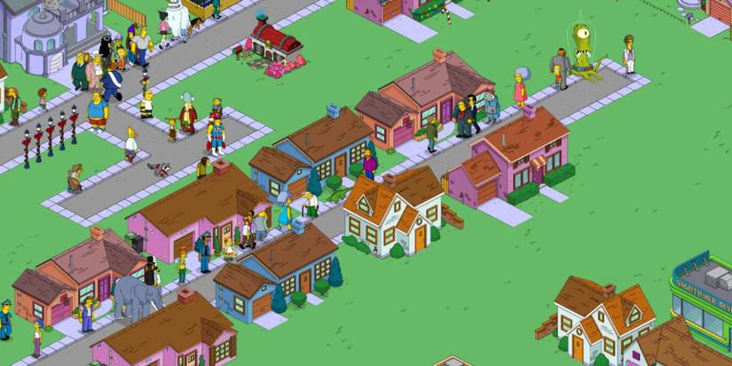 Springfield seen from above in The Simpsons Tapped Out