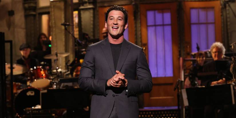 Miles Teller during his monologue on 'SNL' Season 51.