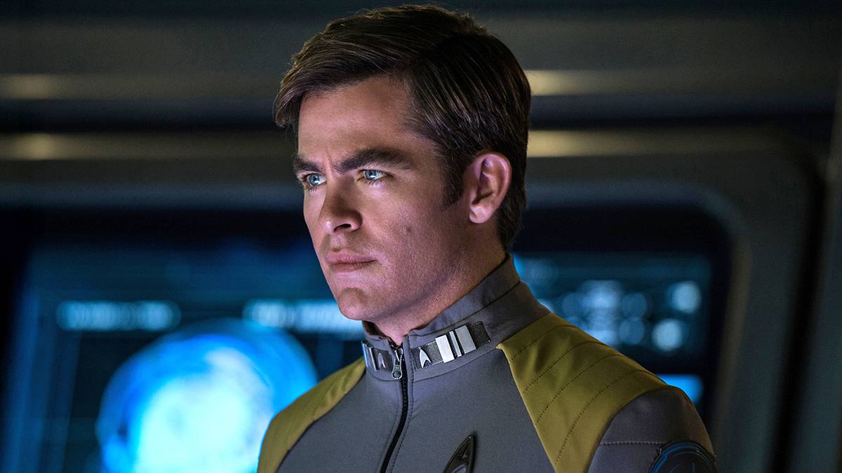 Chris Pine as Captain Kirk in Star Trek Beyond.