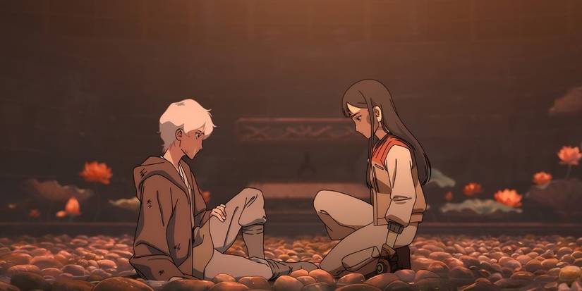 Ara (Ashley Park) and Toul (Eugene Lee Yang) in Star Wars: Visions "Journey to the Dark Head"