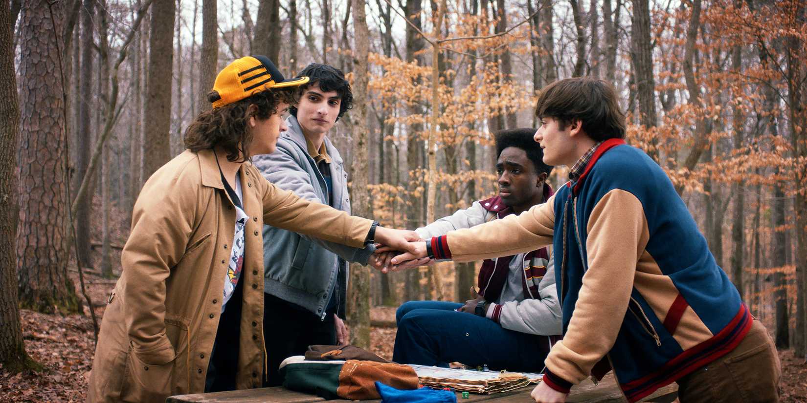 The OG Stranger Things party: Dustin, Mike, Lucas, and Will