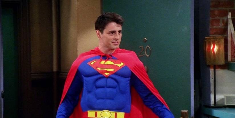 Matt LeBlanc as Joey, dressed as Superman in Friends Season 7, Episode 10.