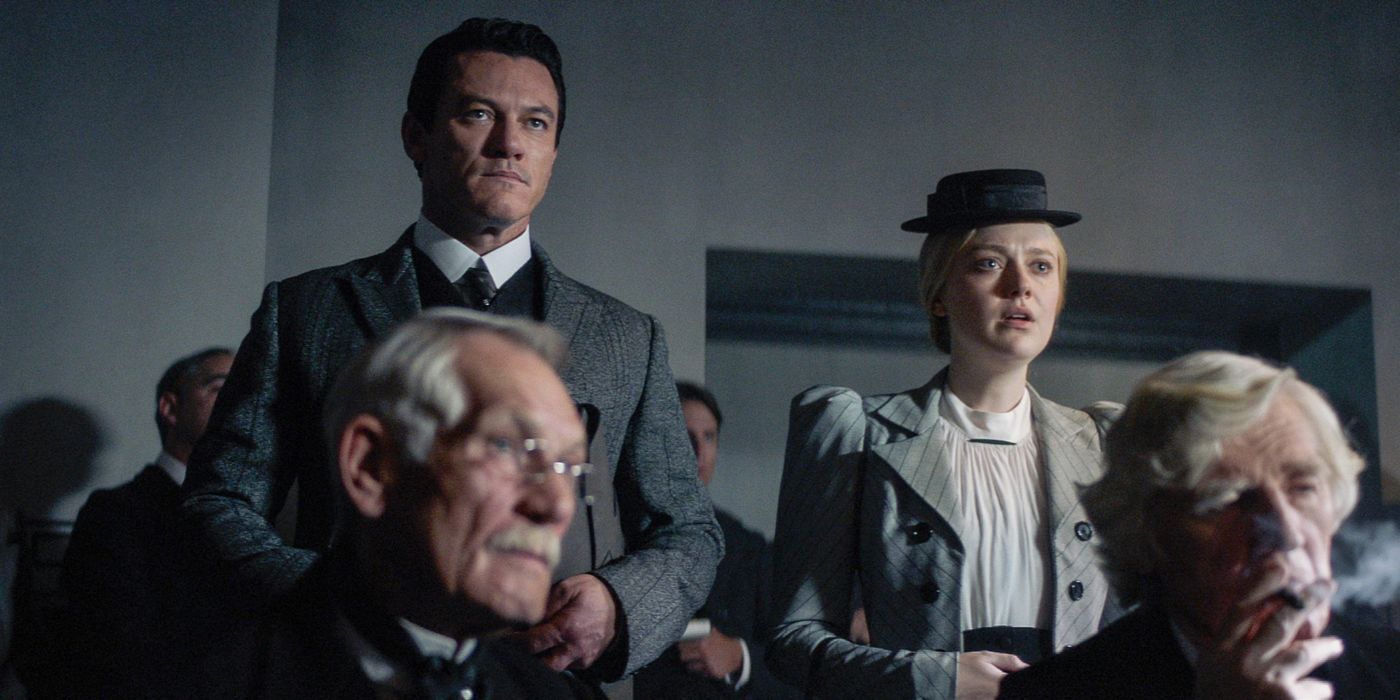 Luke Evans and Dakota Fanning in an episode of The Alienist