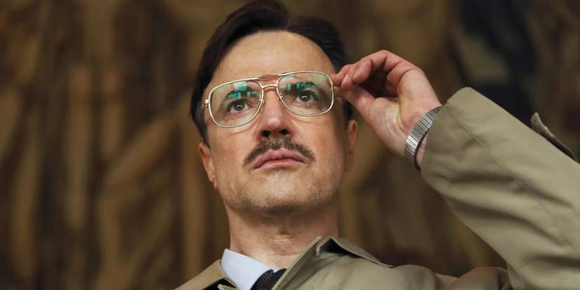 Aldrich Ames adjusts his glasses in The Assets.