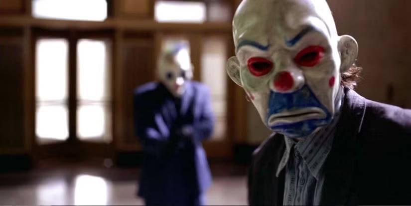 Robber clowns in 'The Dark Knight.'