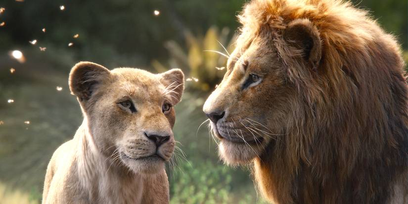 Simba and Nala in the 2019 live-action The Lion King