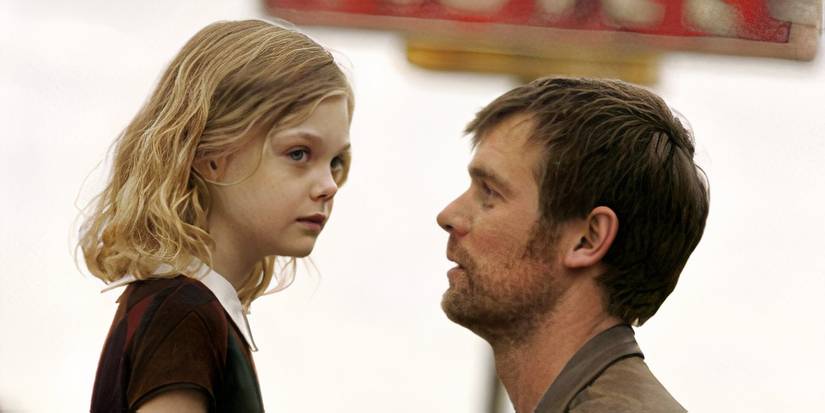 A man talking to a young girl, both appearing somber in the 2006 series The Lost Room.