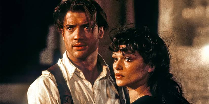 Brendan Fraser and Rachel Weisz in The Mummy