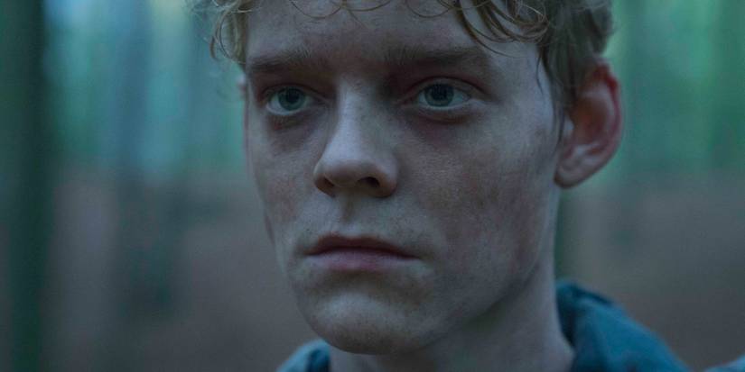 Close up of Lucas Lynggaard as Rasmus in The Rain.