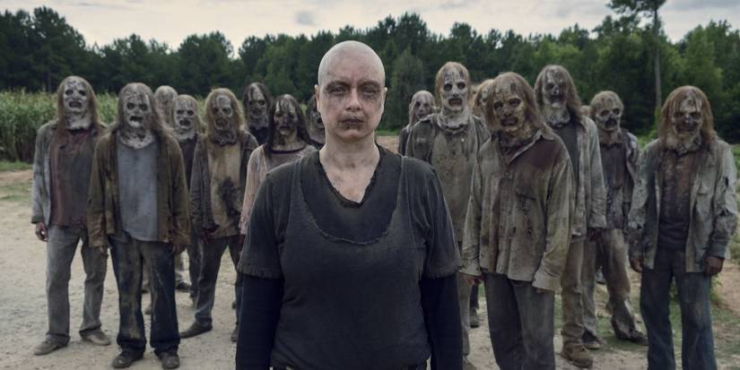 Samantha Morton as Alpha at the Whisperers in The Walking Dead.