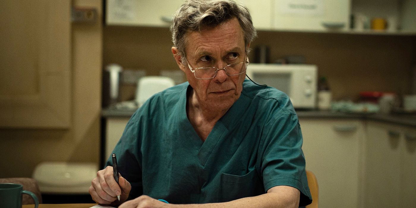 Alex Jennings looking up and frustrated in This Is Going To Hurt 