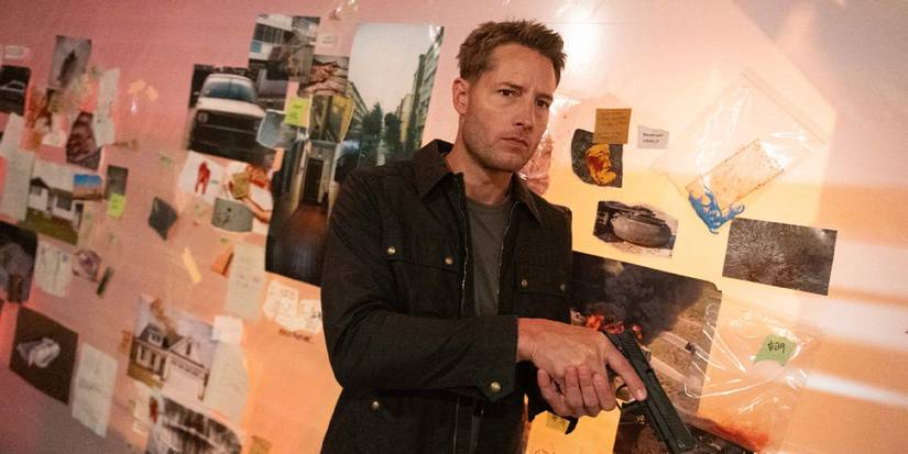 Colter Shaw (Justin Hartley) brandishes a gun in the 'Tracker' episode "Angel"