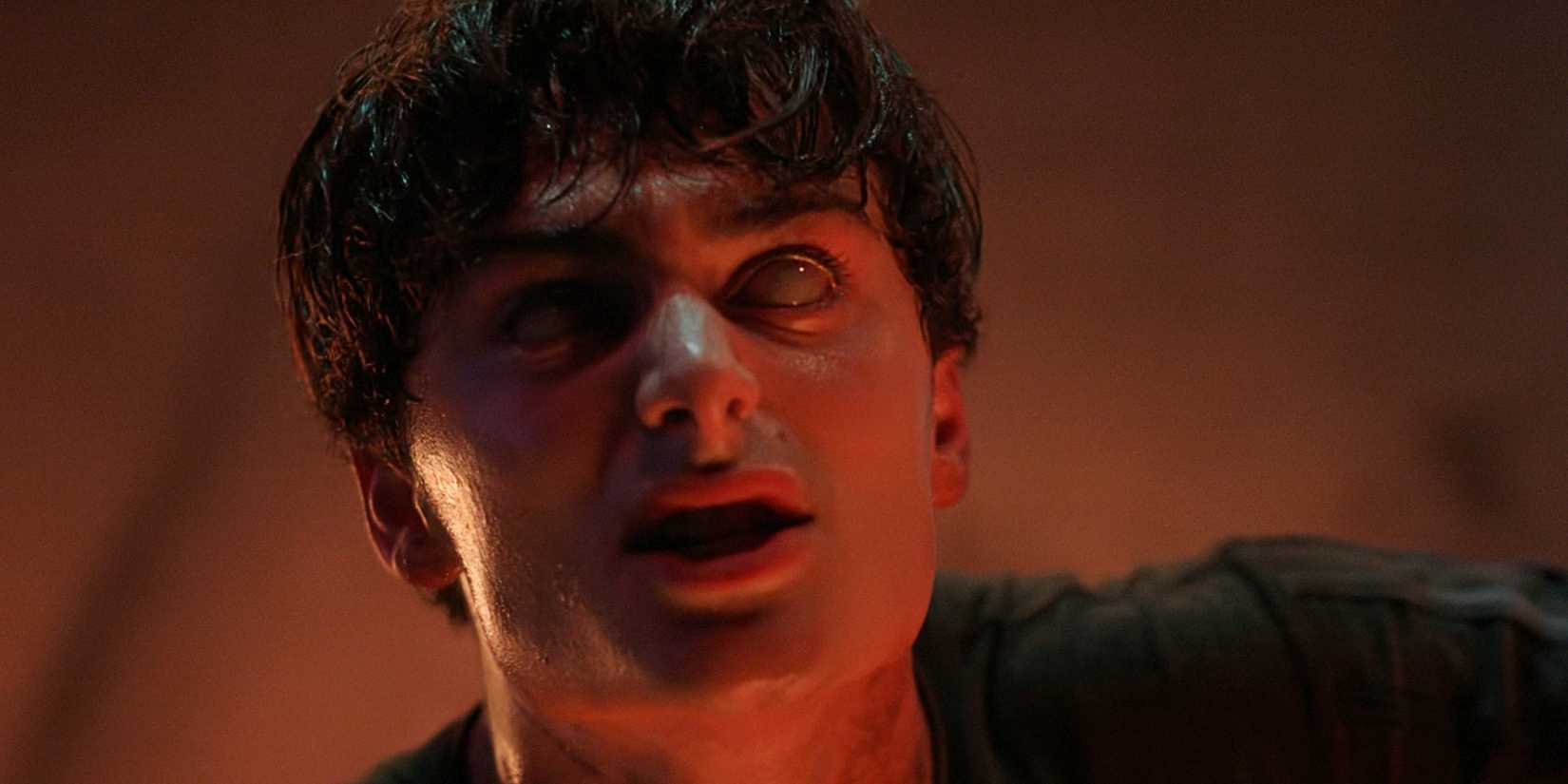 Will Byers channels his powers with his eyes rolled back in Stranger Things Season 5 Volume 1 The Sorcerer.