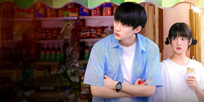 Zhou Yiran and Zhang Miaoyi on the poster for When I Fly Towards You