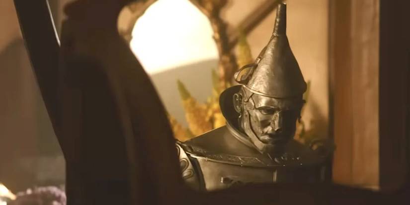 Ethan Slater after he's transformed into the Tin Man in 'Wicked: For Good'