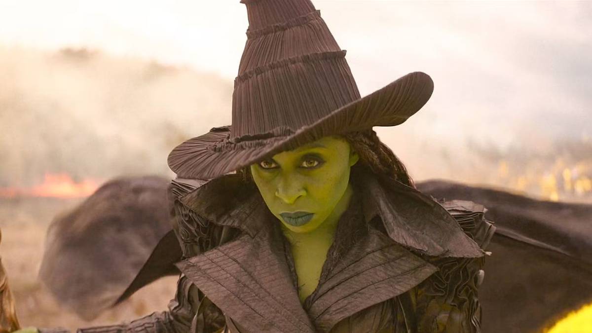 Elphaba (Cynthia Erivo) on the Yellow Brick Road at the beginning of 'Wicked: For Good'