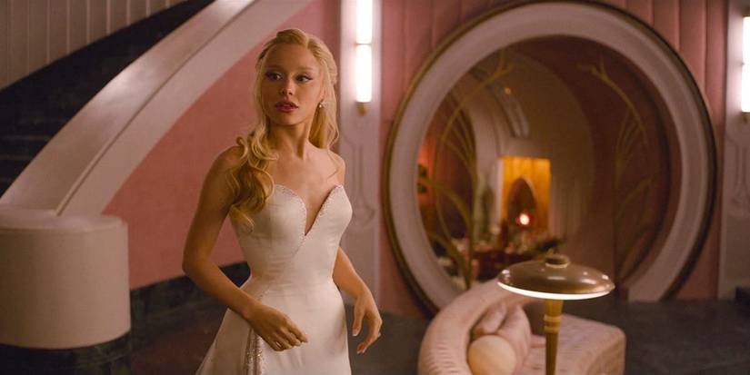 Glinda (Ariana Grande) in her wedding dress in 'Wicked: For Good'