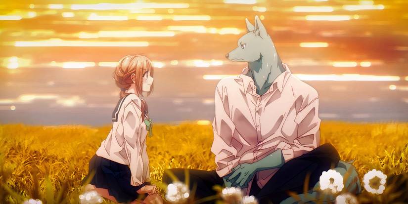 Mari and Tsunagu drenched after falling into the river