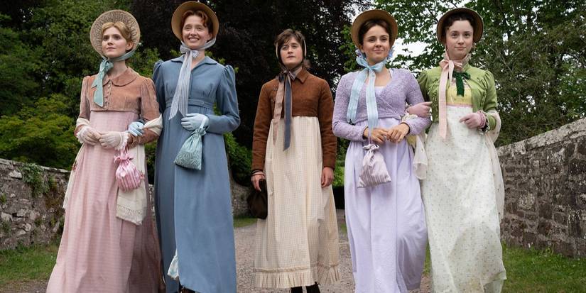The Bennet sisters walking together in 'The Other Bennet Sister'