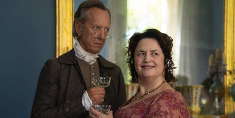 Richard E. Grant and Ruth Jones in The Other Bennet Sister