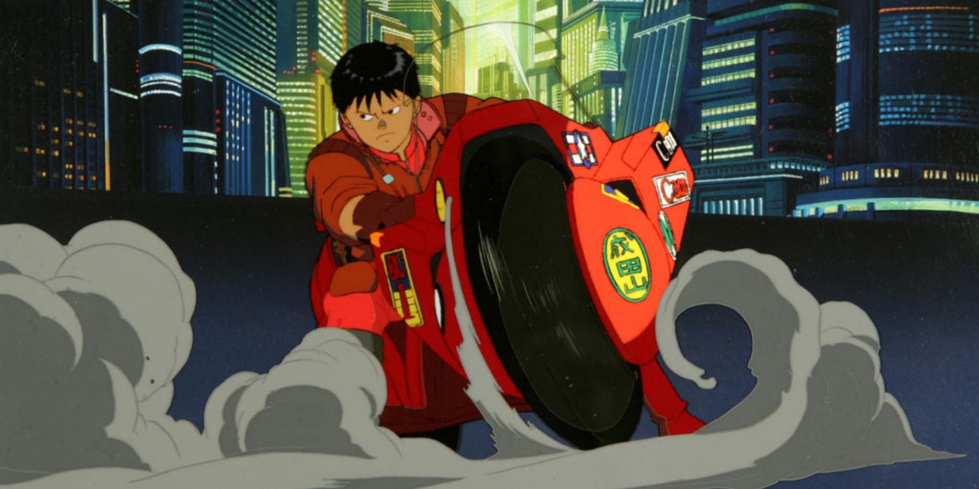 A young man on his bike in Akira