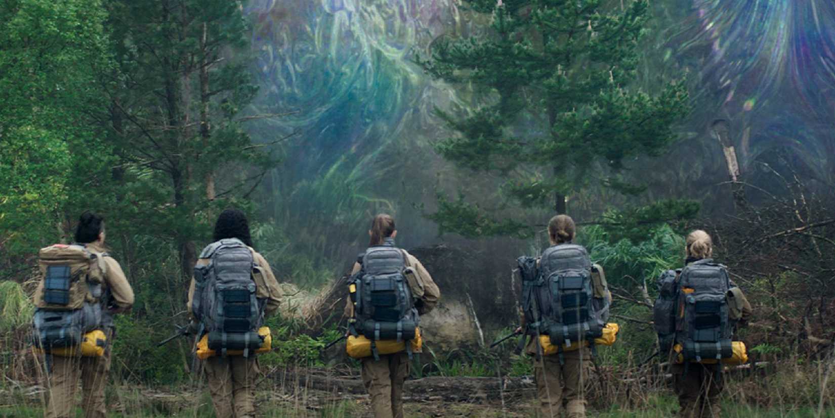 Five women in Annihilation looking at the horizon. 