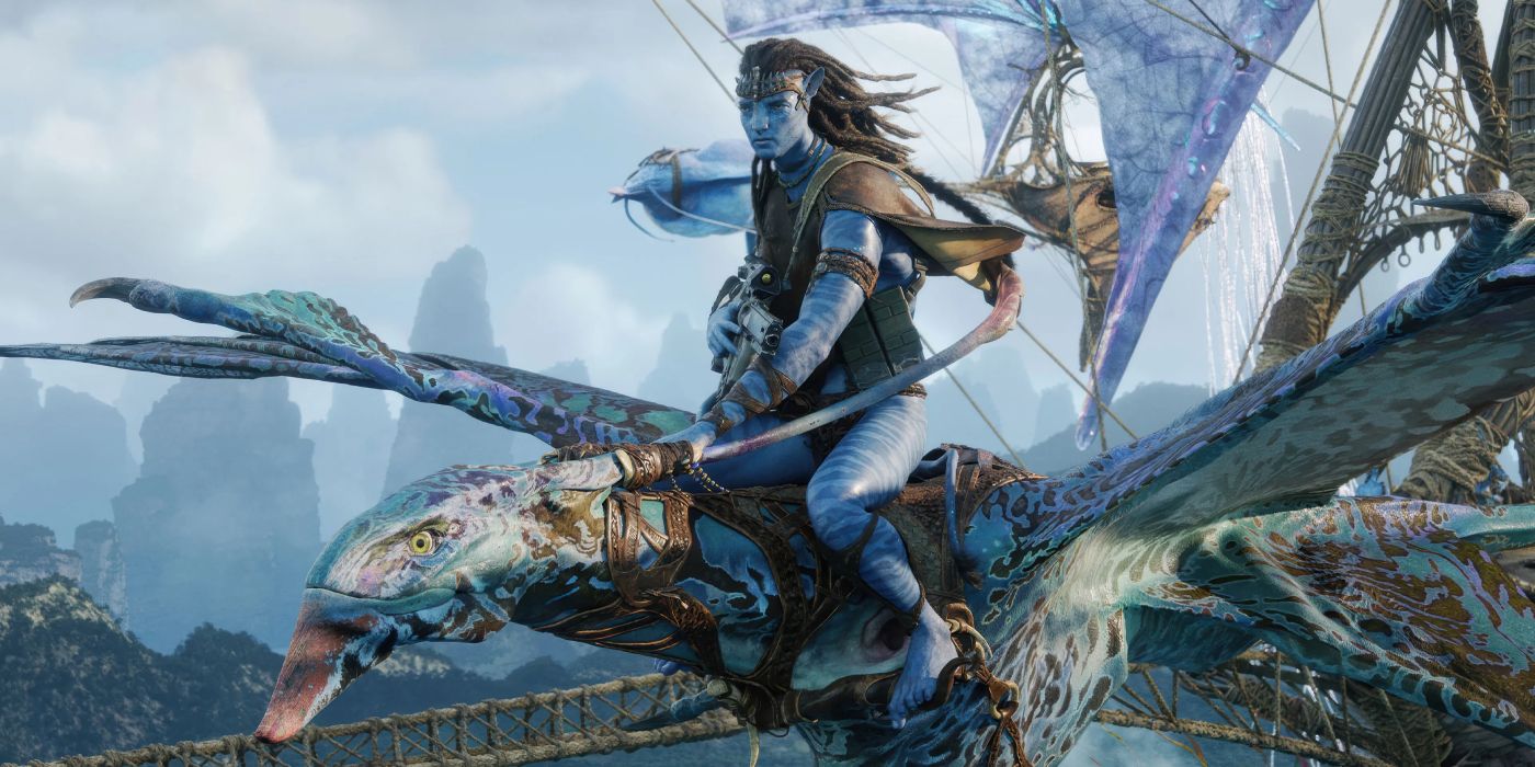Jake Suly flying on Pandora in 'Avatar: Fire and Ash'