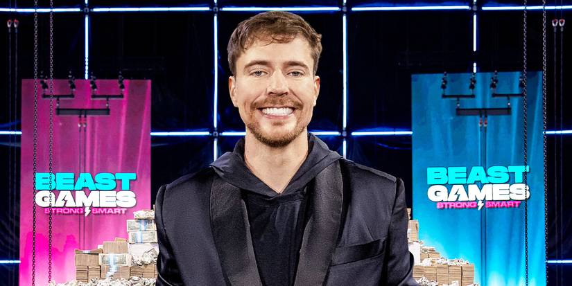MrBeast smiling for a promo photo for Beast Games Season 2.