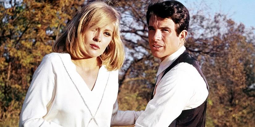 Faye Dunaway and Warren Beatty in Bonnie-and-Clyde