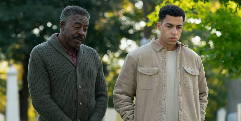 Boston Blue - Edwin Peters (Ernie Hudson) and Jonah Silver (Marcus Scribner) visit the grave of Jonah's father