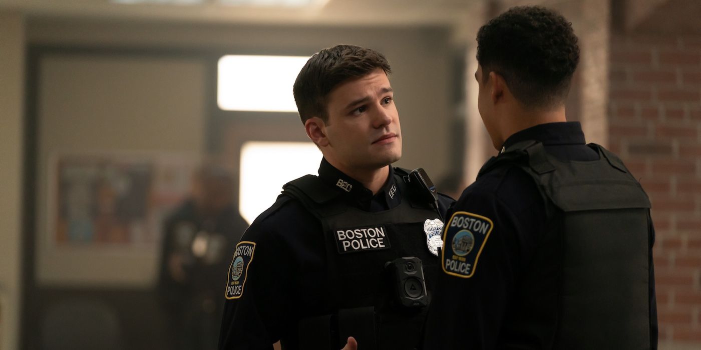 Boston Blue - Sean Reagan (Mika Amonsen) shows concern for Jonah Silver (Marcus Scribner)