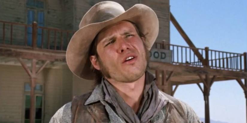 Print (Harrison Ford) stands around town in the 'Gunsmoke' episode "The Sodbusters"