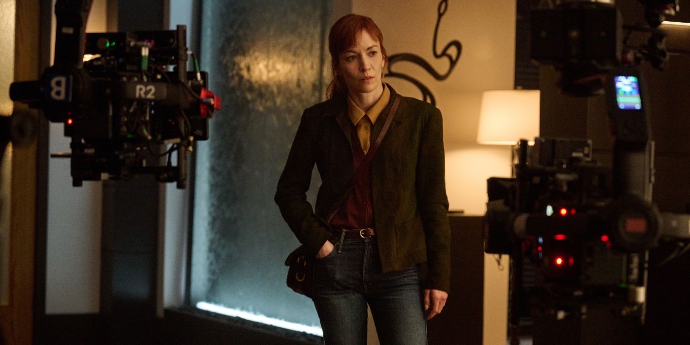 Britt Lower in a behind-the-scenes image from 'I Will Find You.'