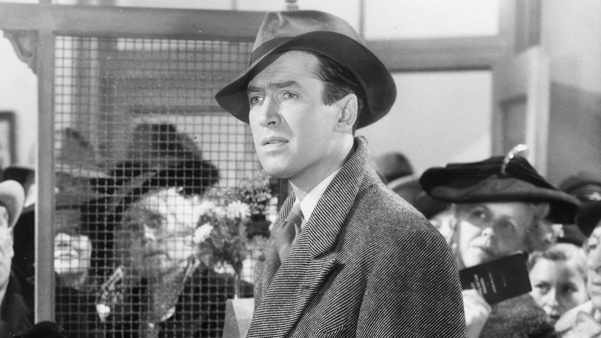 Jimmy Stewart as George Bailey in 'It's a Wonderful Life'