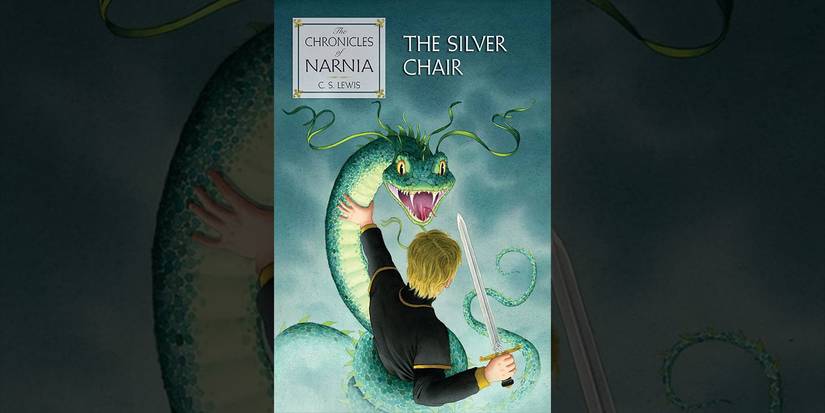 A book cover for 'The Silver Chair' by C.S. Lewis, the fourth of 'The Chronicles of Narnia'