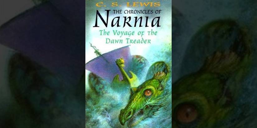 A book cover for 'The Voyage of the Dawn Treader' by C.S. Lewis, the third of 'The Chronicles of Narnia'