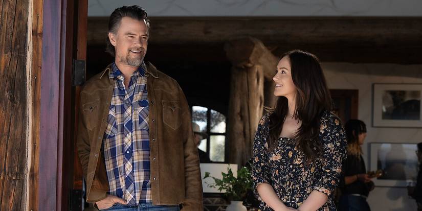 Josh Duhamel as Staten Kirkland and Minka Kelly as Quinn O'Grady in Ransom Canyon