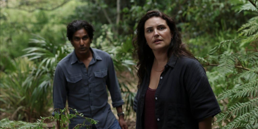 Rudi Dharmalingam and Morgana O'Reilly in Playing Gracie Darling.