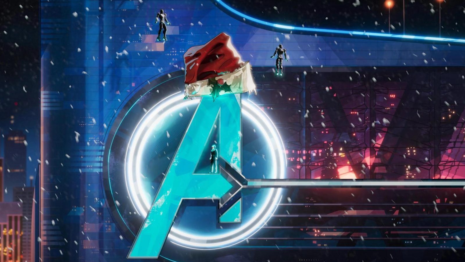 Iron Man sentries out a Christmas hat on Avengers Tower in 'What If...?'